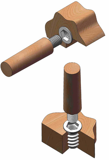 Matice nábytková M10x20mm -Zn