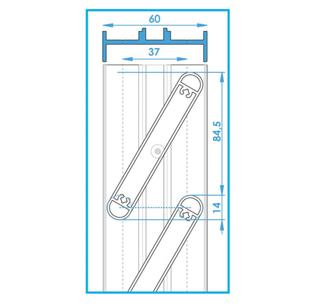 Hliníková plotová lamela ovál 14x95-6000mm
