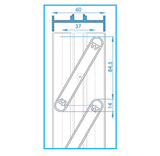 Hliníková plotová lamela ovál 14x95-6000mm
