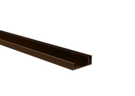 Hliníkový plotový adaptér pro výplně - 6000mm krycí lišta hnědá