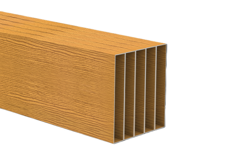 Aluminum fence infill 20x120x1,4 - 5x6,0m - wood decor LIGHT OAK W02