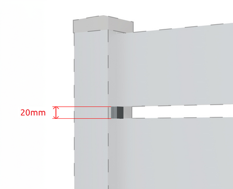 Hliníková distanční lišta 20mm antracit