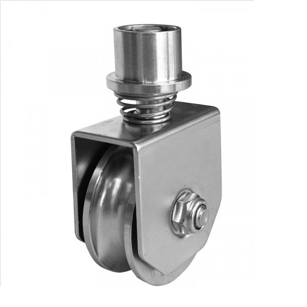 Otočná pojezdová kladka s pružinou - U, D60