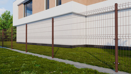 Svařovaný plotový panel 3D ZnPVC 2500x1730x4mm hnědá