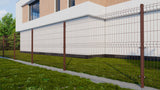 Svařovaný plotový panel 3D ZnPVC 2500x1730x4mm hnědá