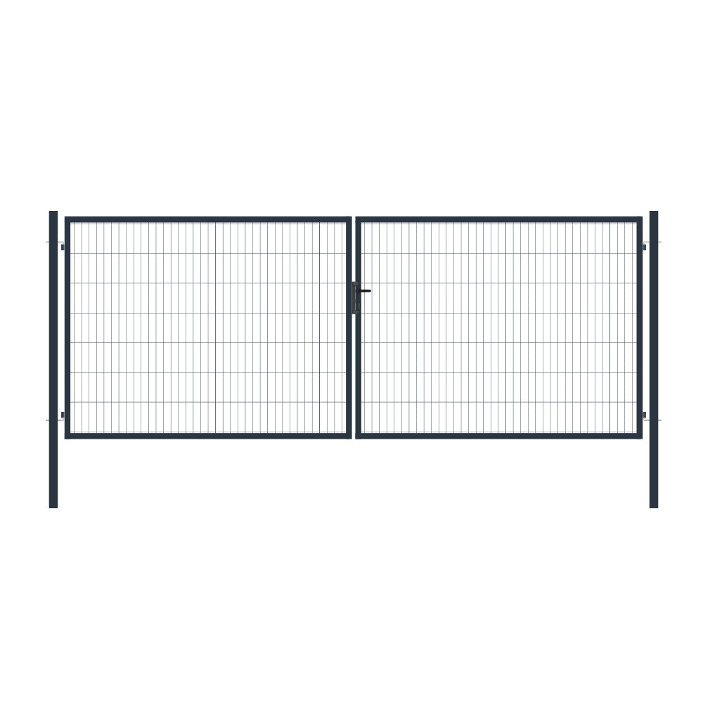 Brána 2Kř. SQUARE ZnPVC RAL 7016 1500x4000mm