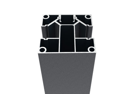 Hliníkový plotový sloupek 70x70 pro lamelové výplně - 1850mm R7016