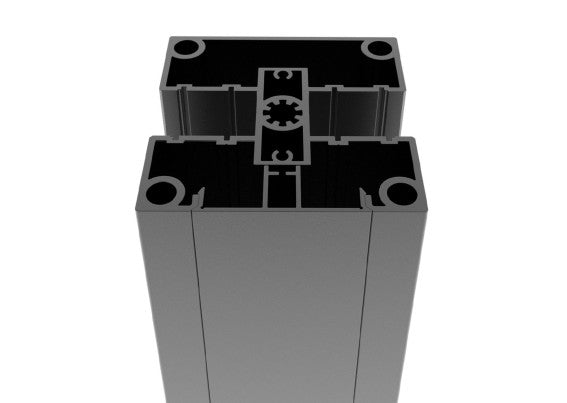 Set hliníkového sloupku 80x80 a krytky - 1850mm R7016