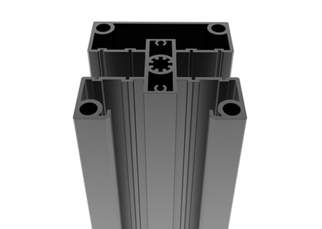 Hliníkový plotový profil/stĺpik 80×80 mm – 2,5 m, Antracit RAL7016