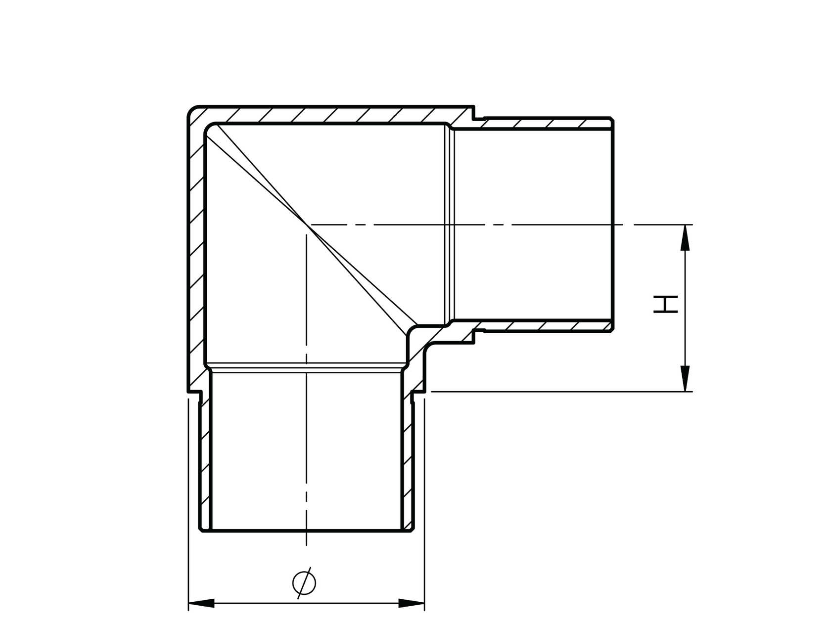 Nerezová spojka madla lomená