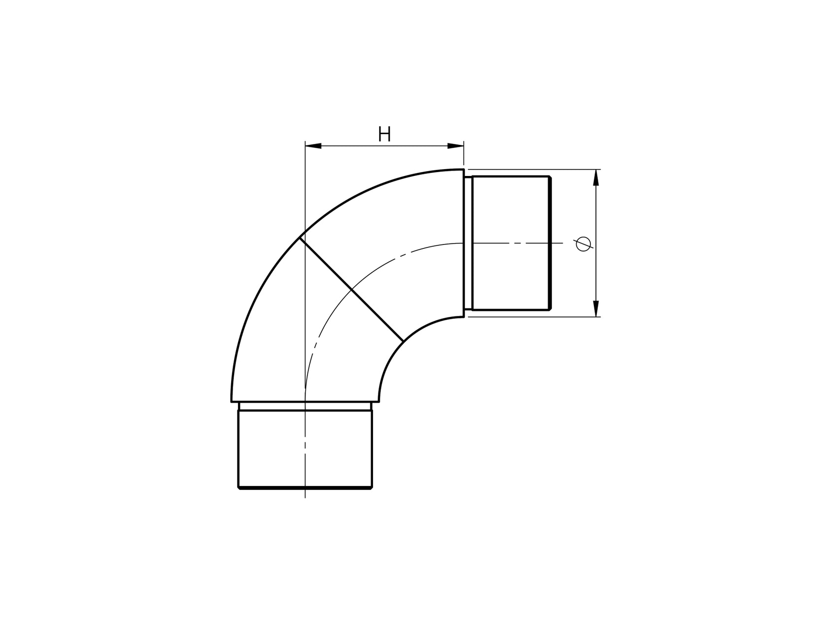 Nerezový přechod madla - koleno nastavitelné