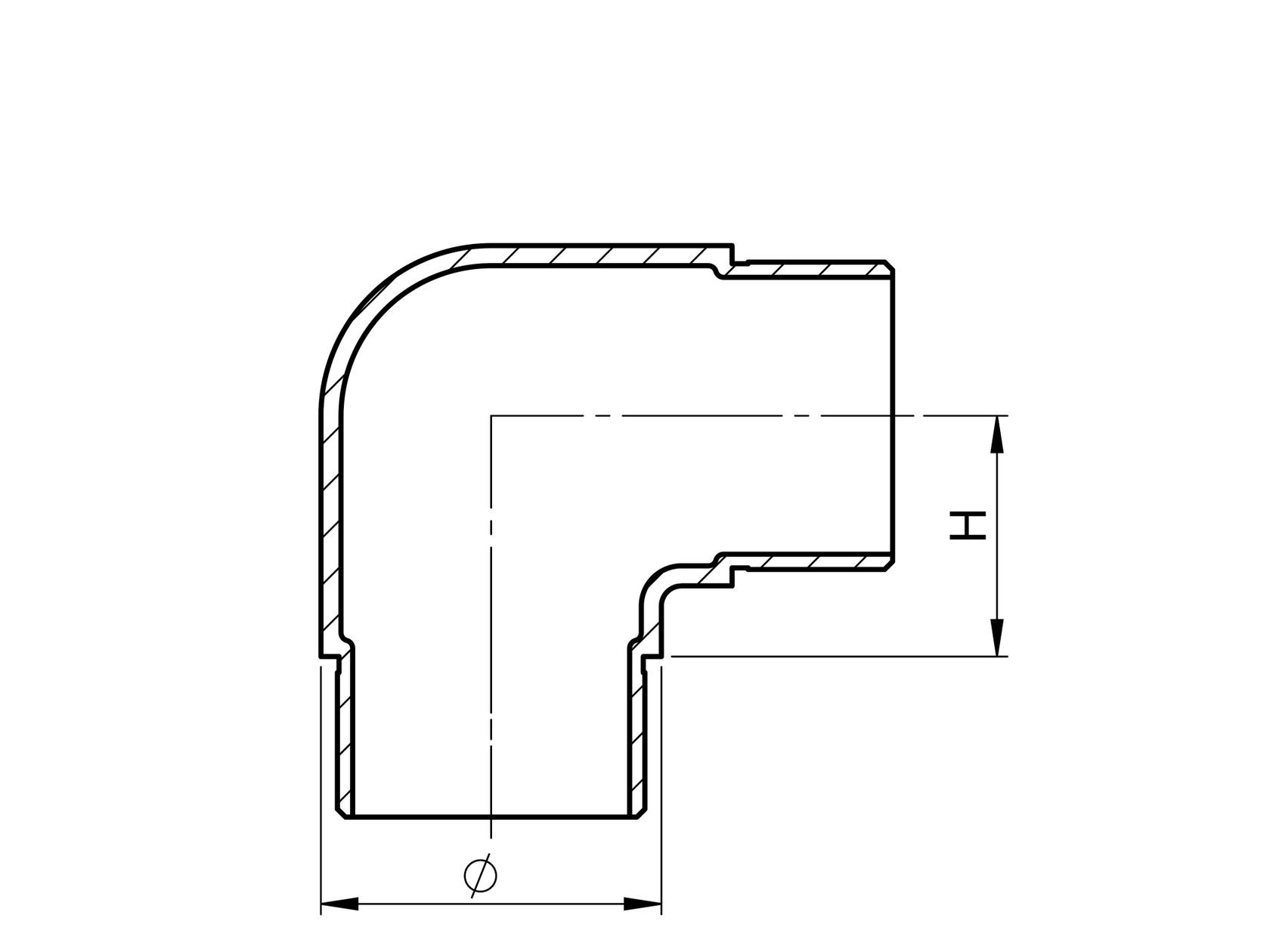 Nerezový přechod madla
