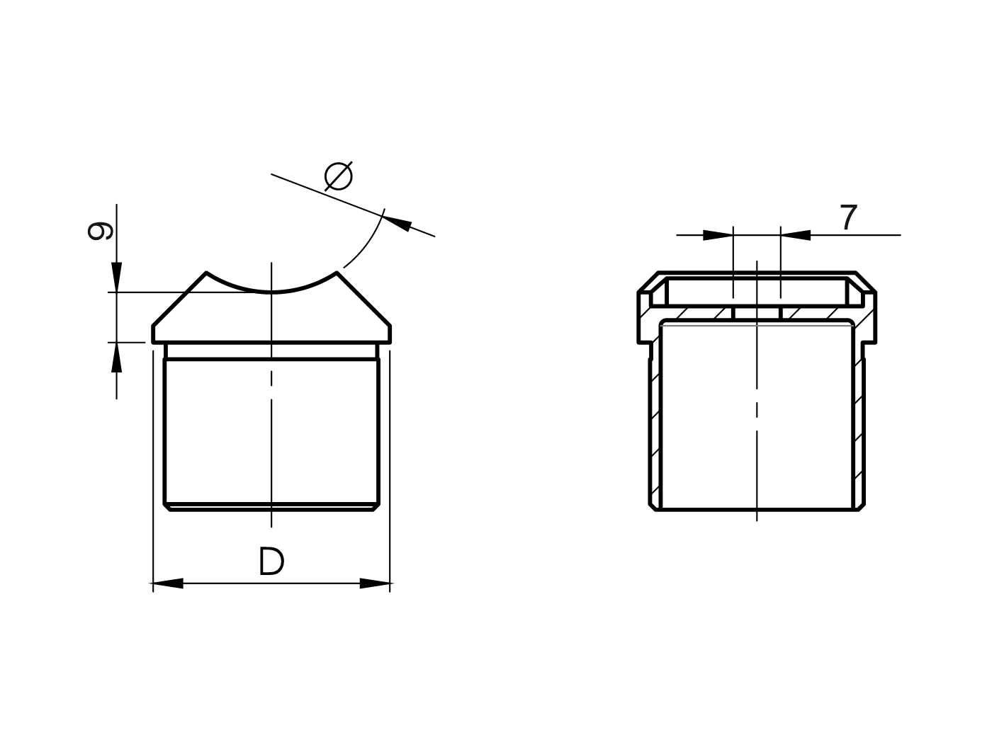 Držák madla na sloupek - přímý