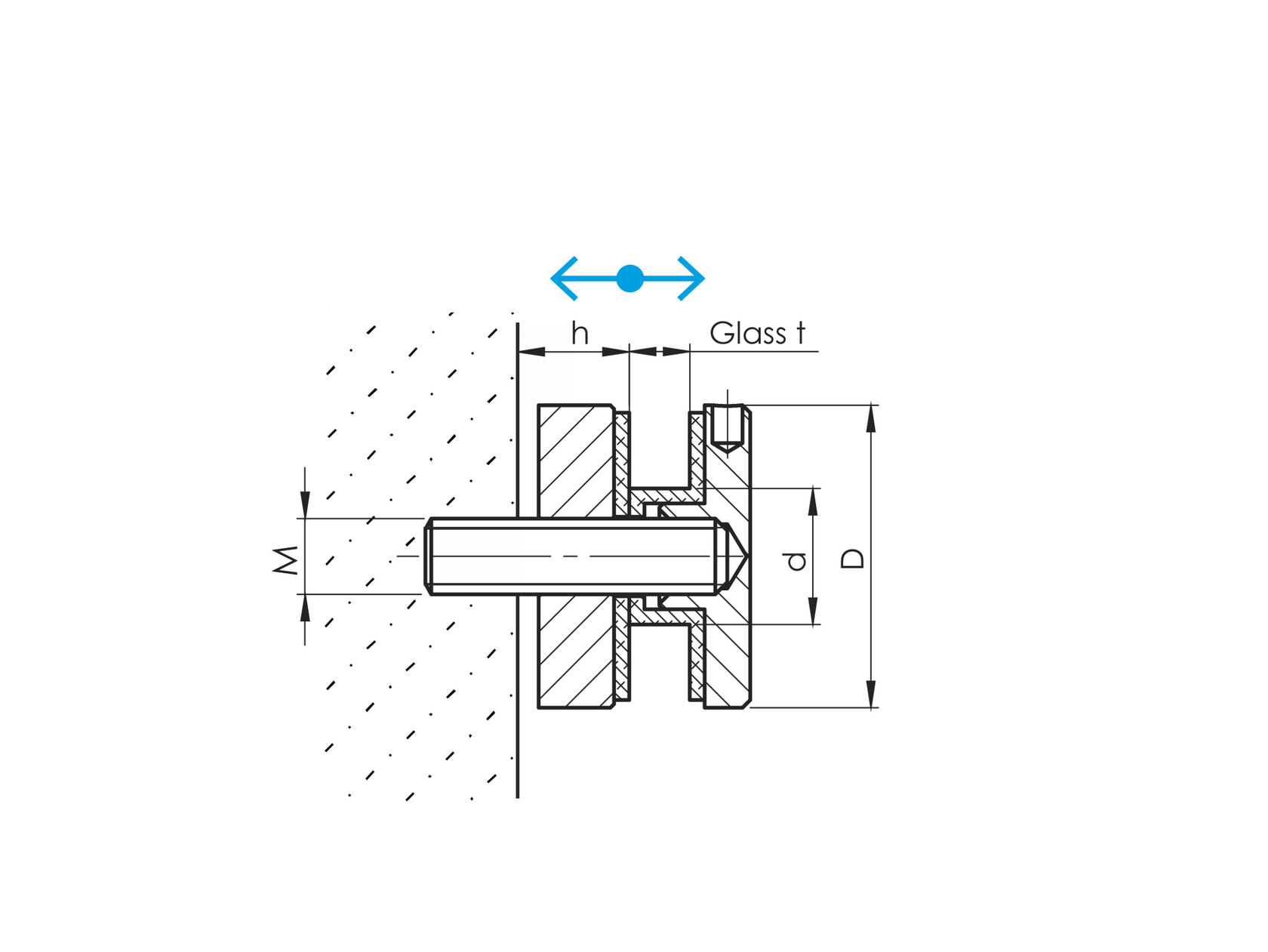 Držák výplně skla