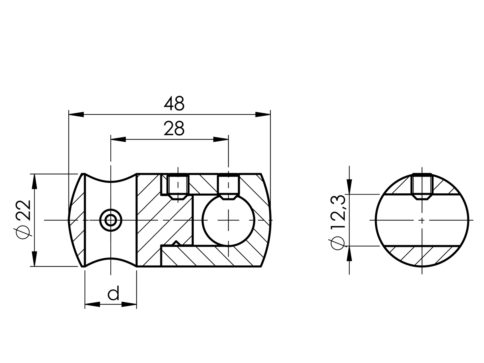 Držák výplně - vertikální