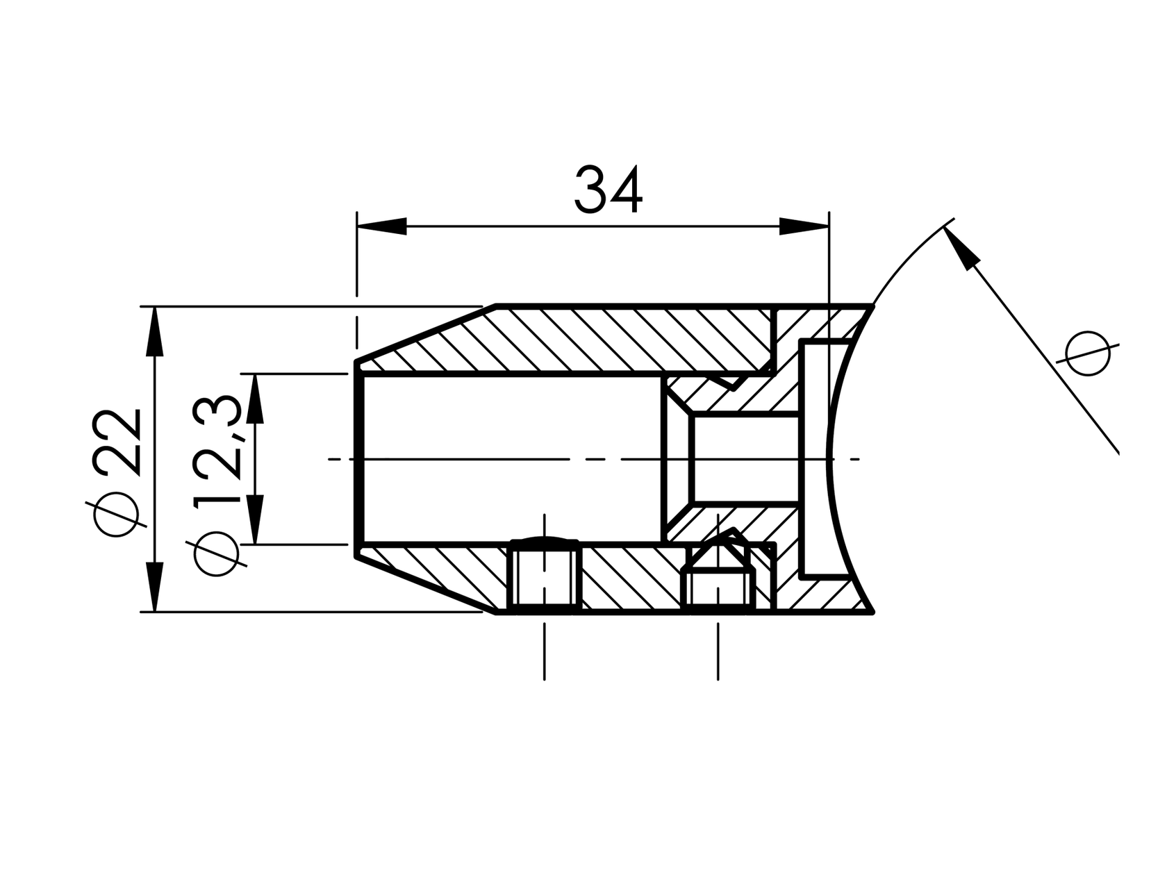 Držák výplně osový