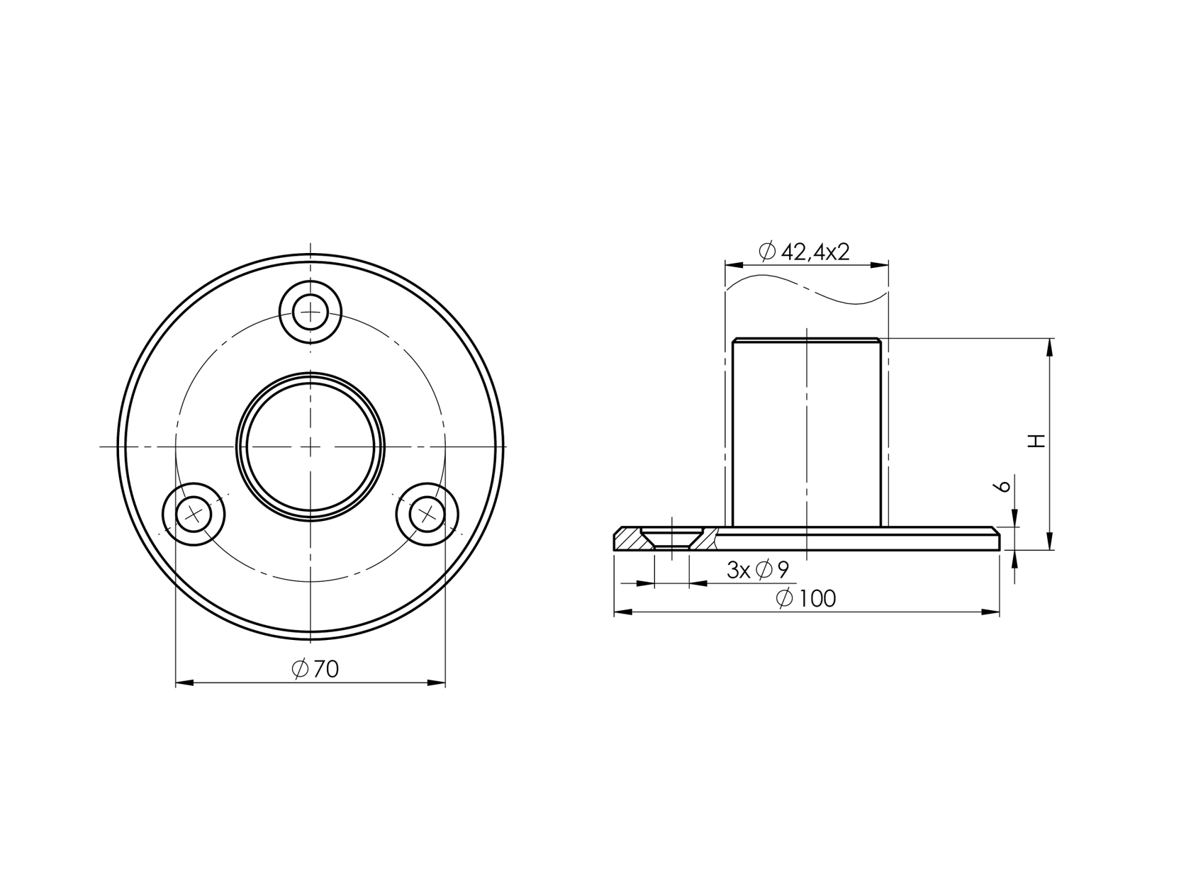 Kotvení vrchní - příruba