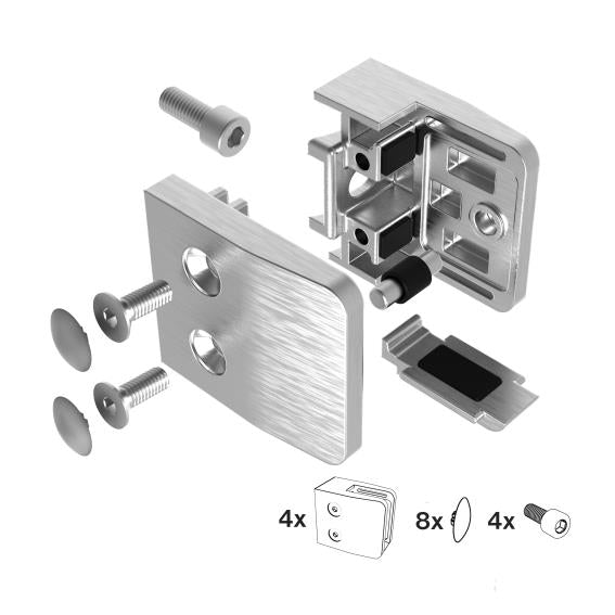Držák výplně skla - set