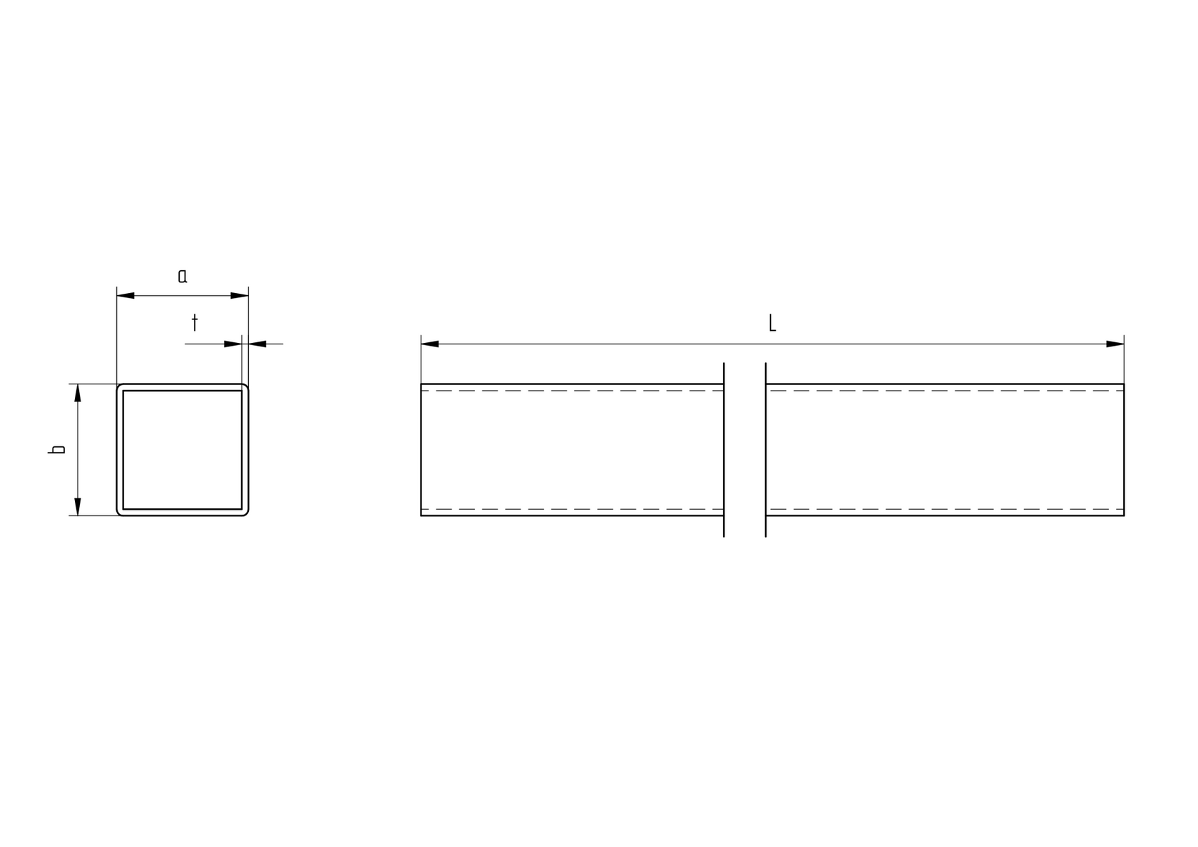 Nerezový profil, zábradlí