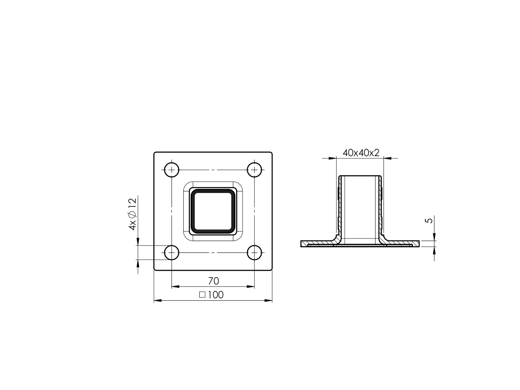 Kotvení vrchní- příruba