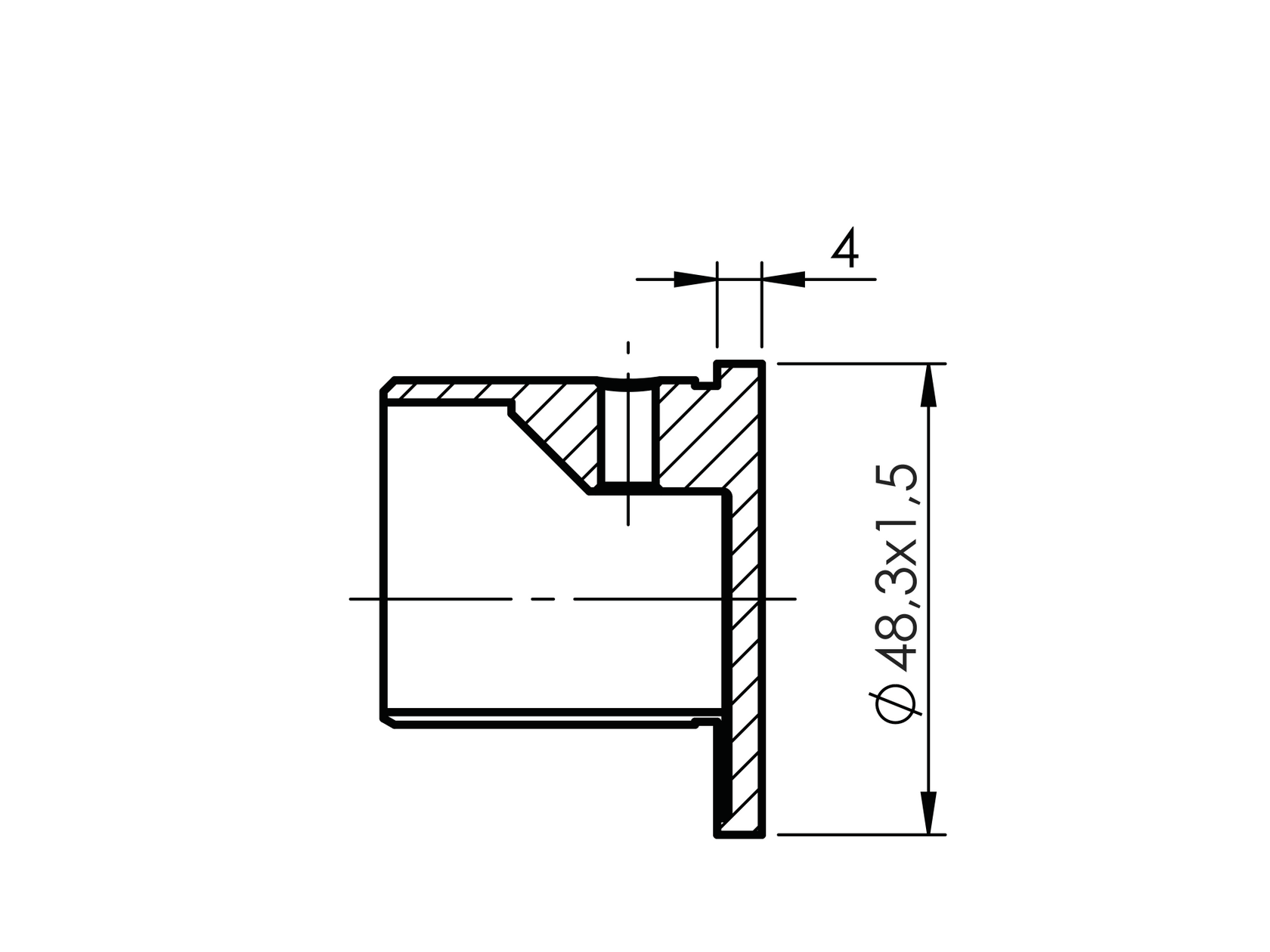 Madlo-držák skla-záslepka