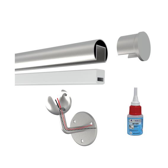 Madlo pro iLed osvětlení AISI304, D42,4/24, K320