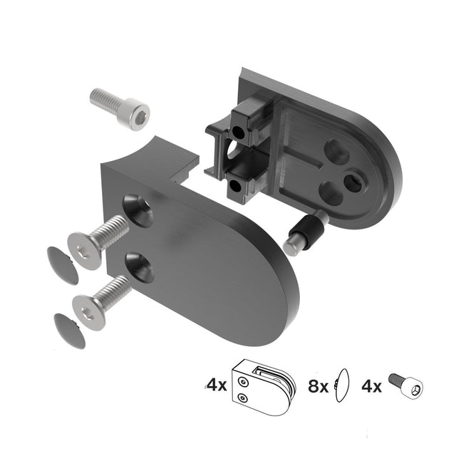 Držák výplně skla - set