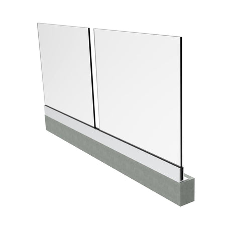 Celoskleněné zábradlí v AL profilu, 2500x1000mm