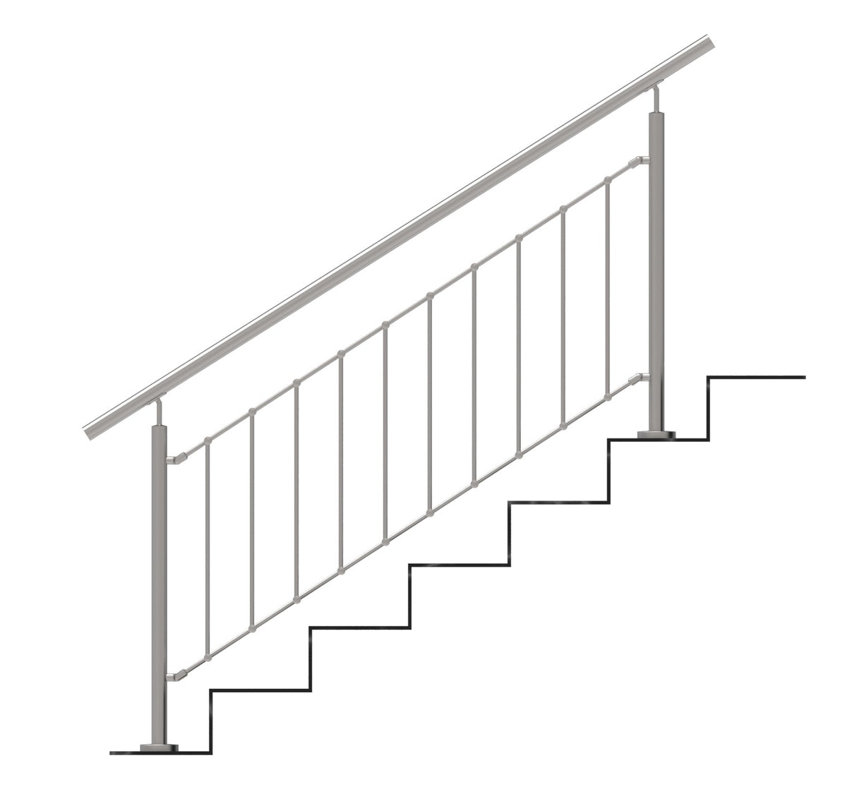 Zábradlí vertikálni VR AISI304, D42,4/d12vertical/