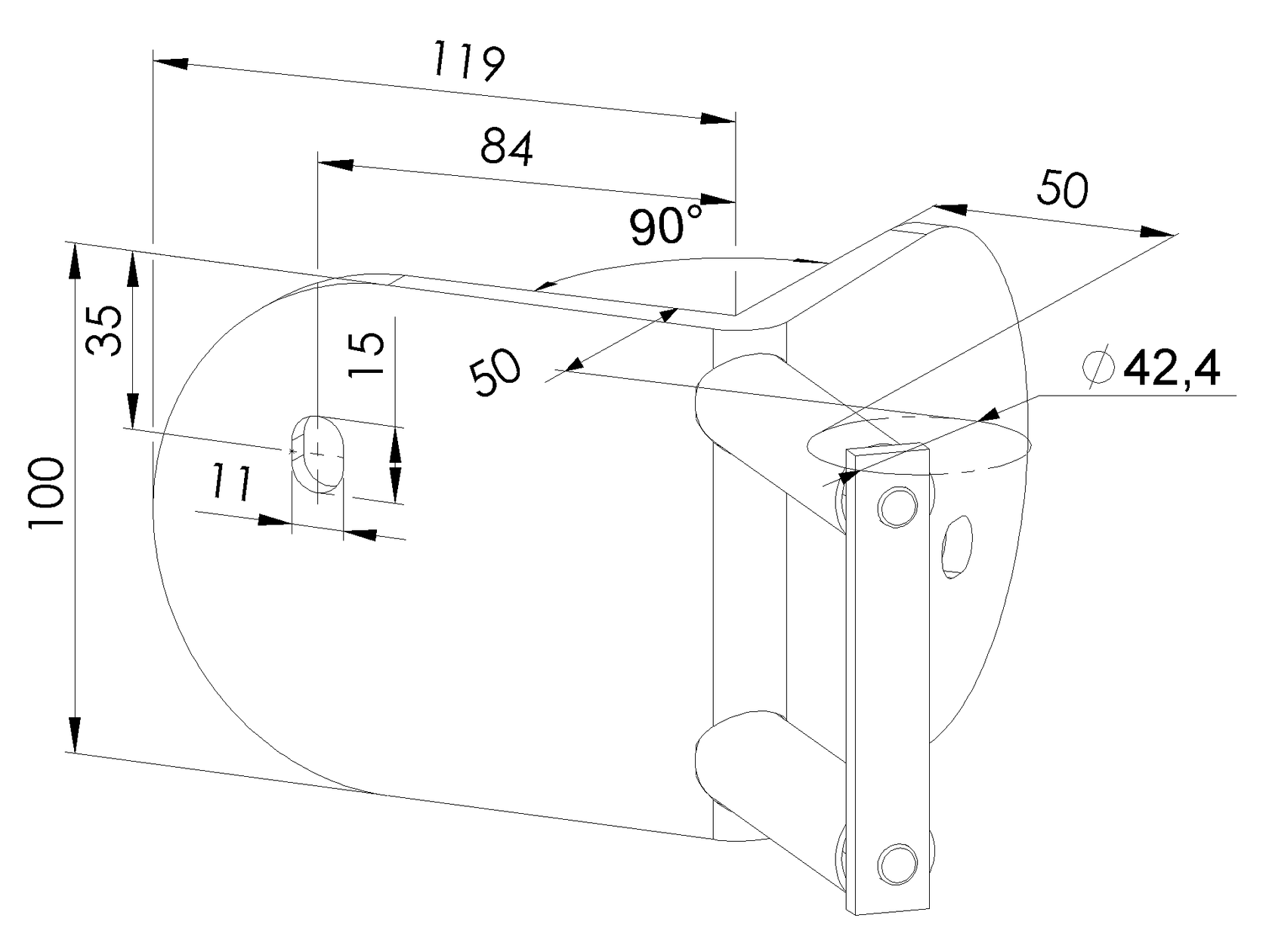 Kotvení boční kruhové vnější