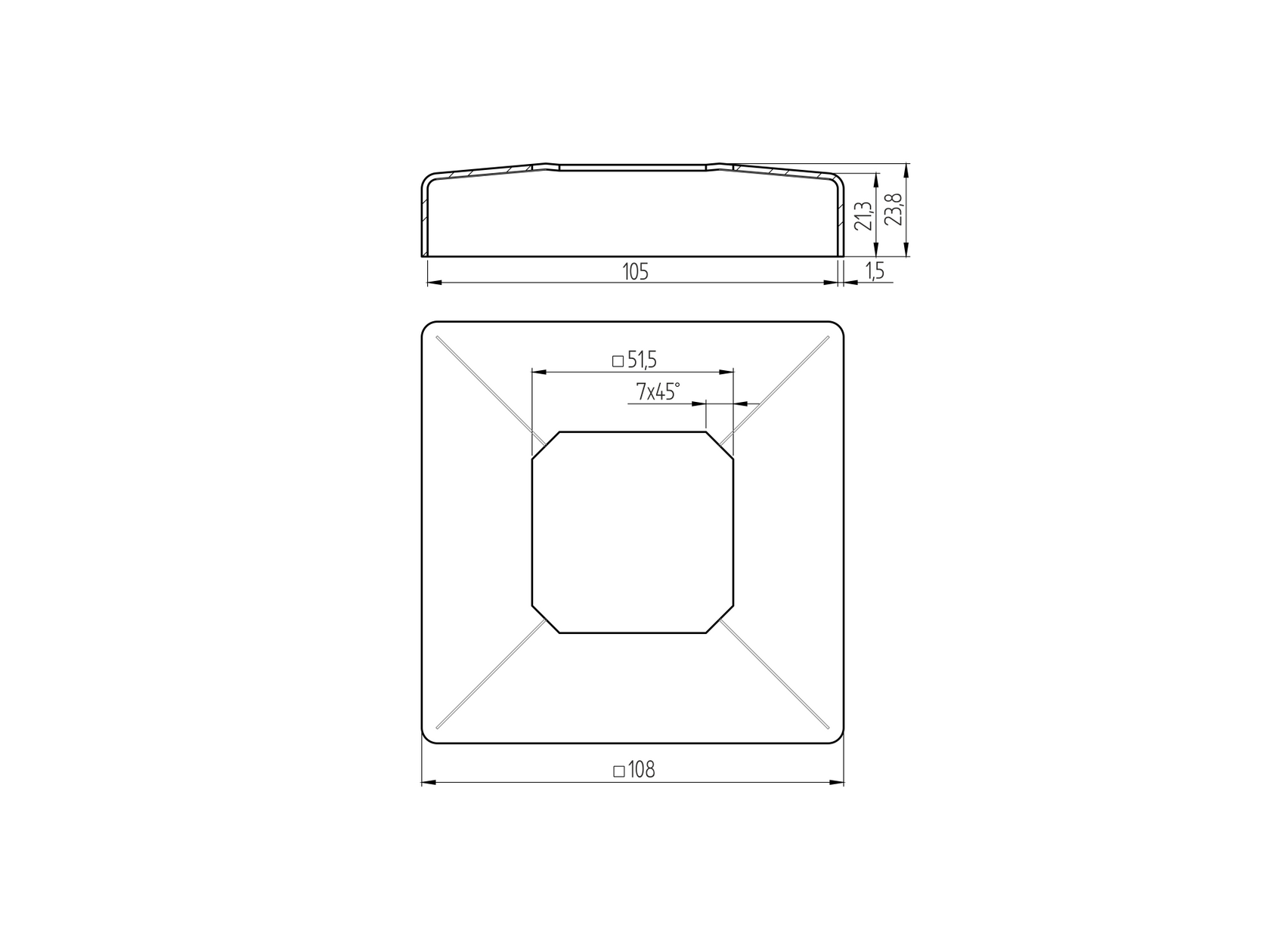 Kotvení vrchní-rozeta