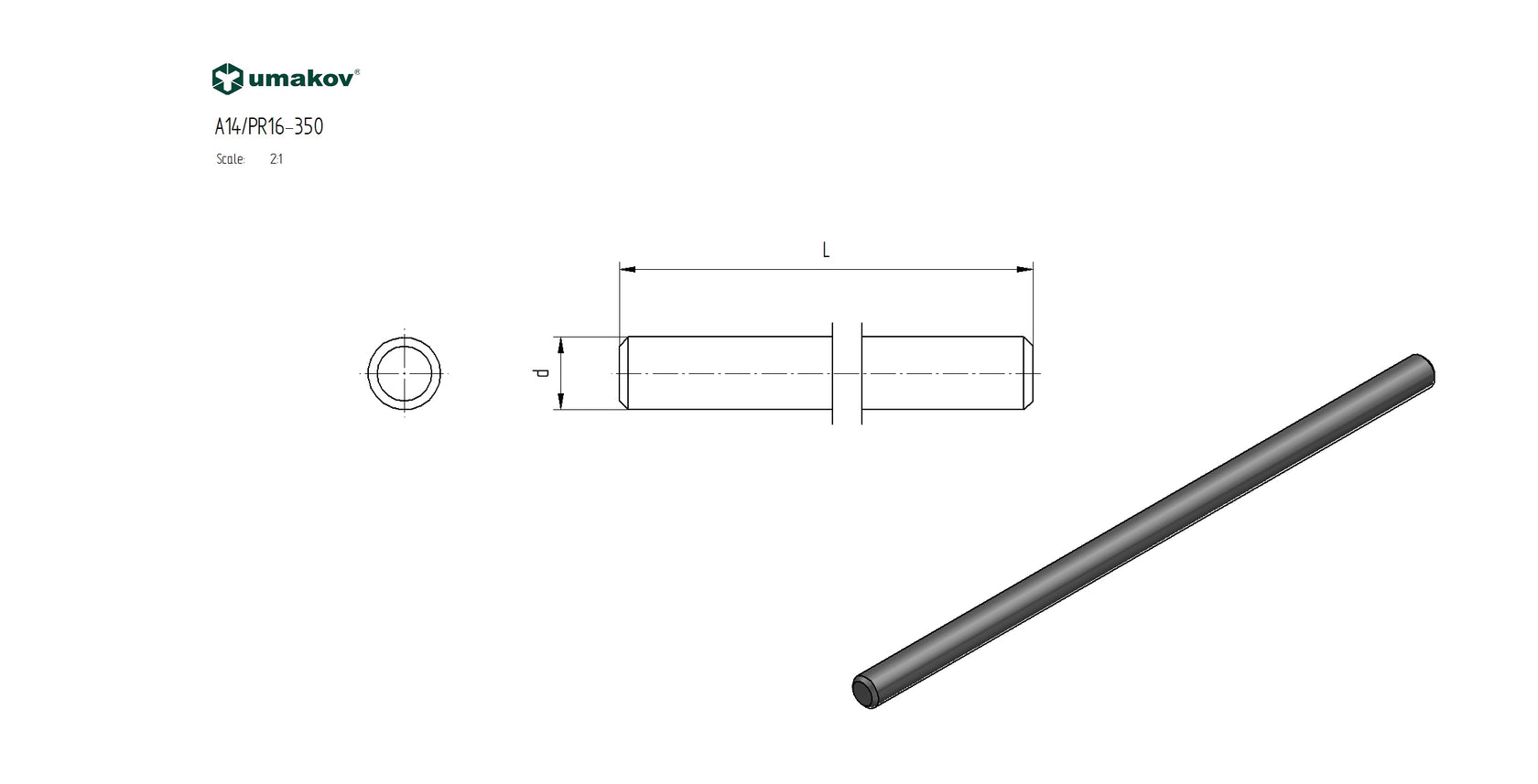 Přístřešek - tyč