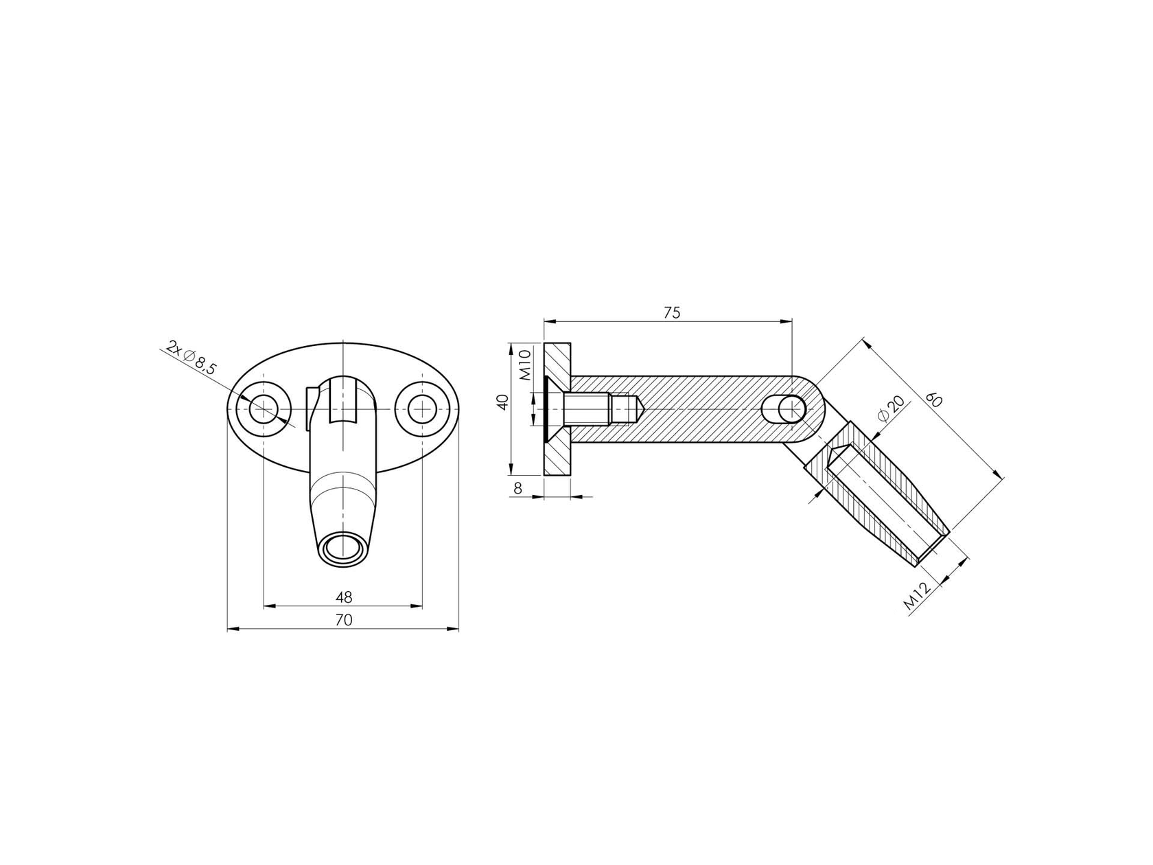 Přístřešek - kotvení vrchní