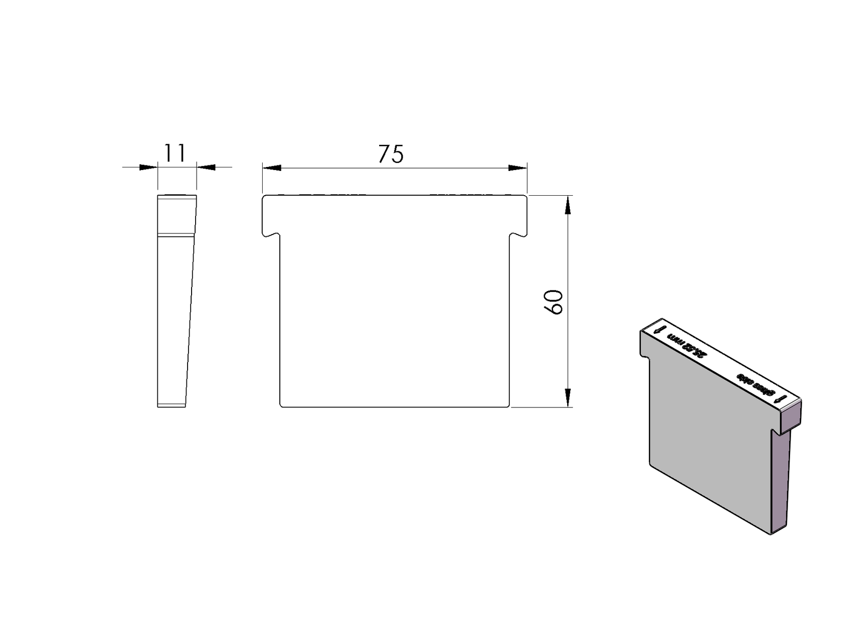 PVC Kotvící kolík pro sklo