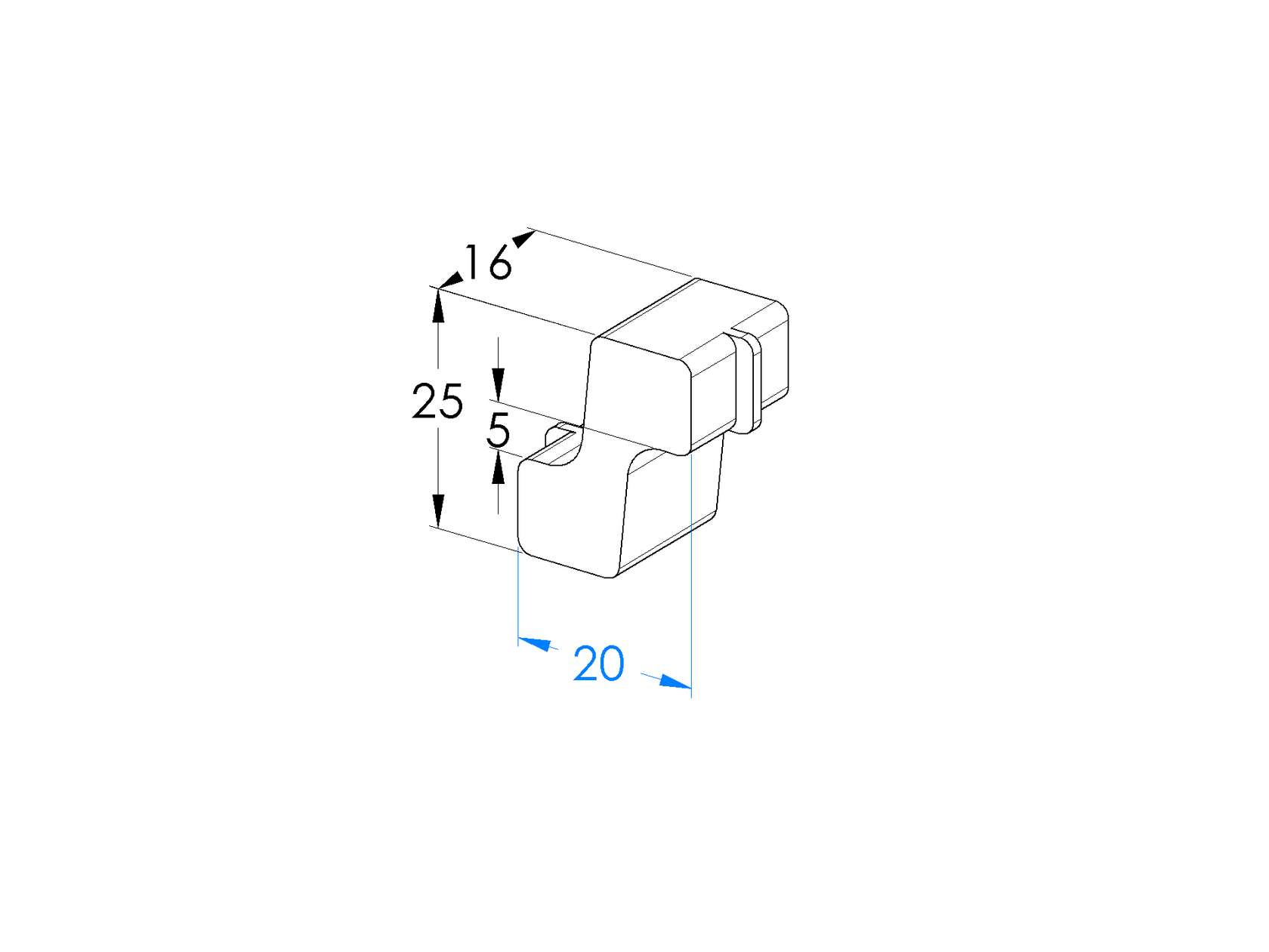 Oddělovací prvek pro lamelovou výplň 8x120mm