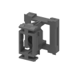 Click-lock connector for facade system with lamellas, 45 x 25 - 20 - Anthracite RAL 7016, 50pcs