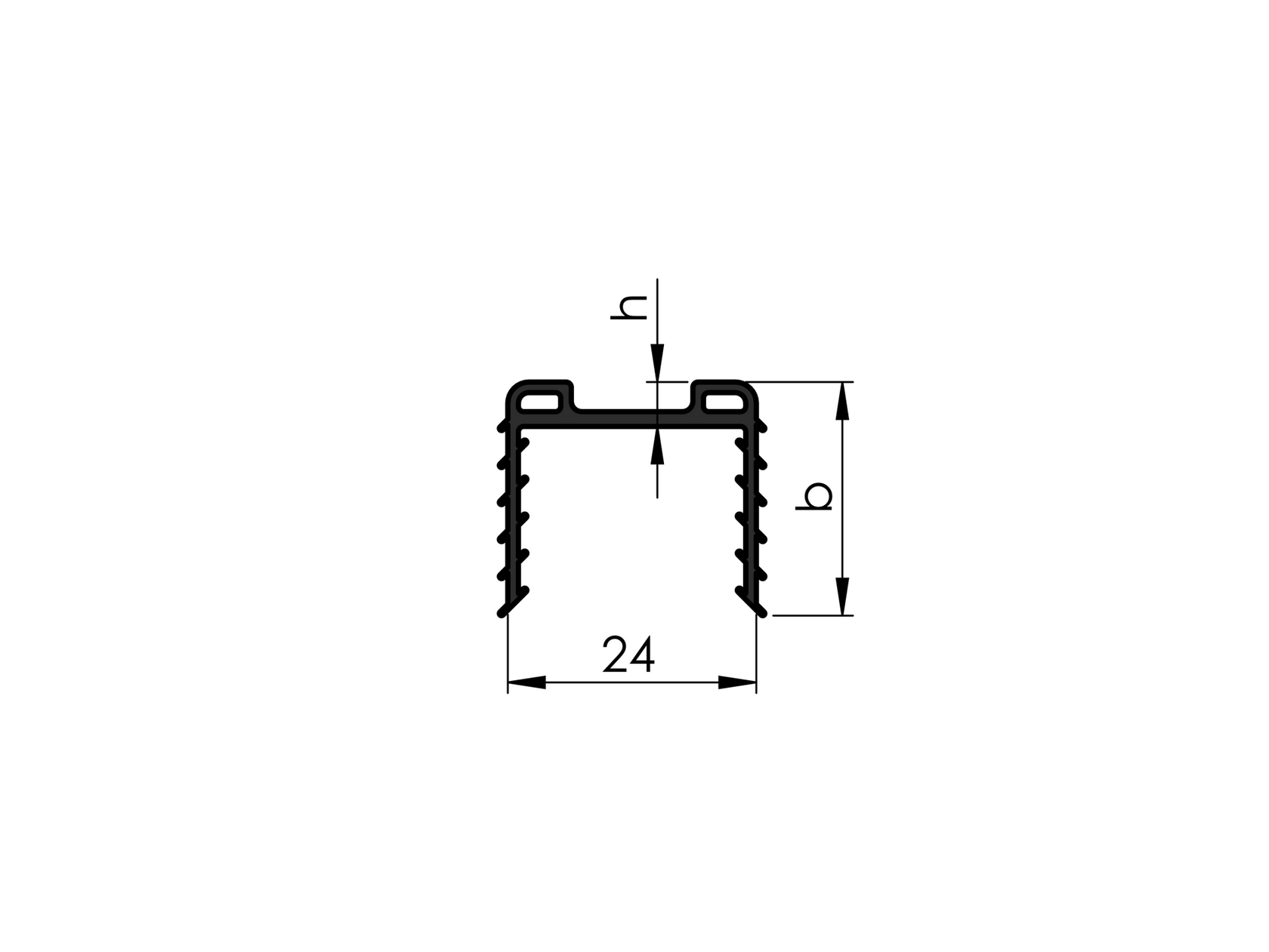 Madlo-držák skla-těsnění