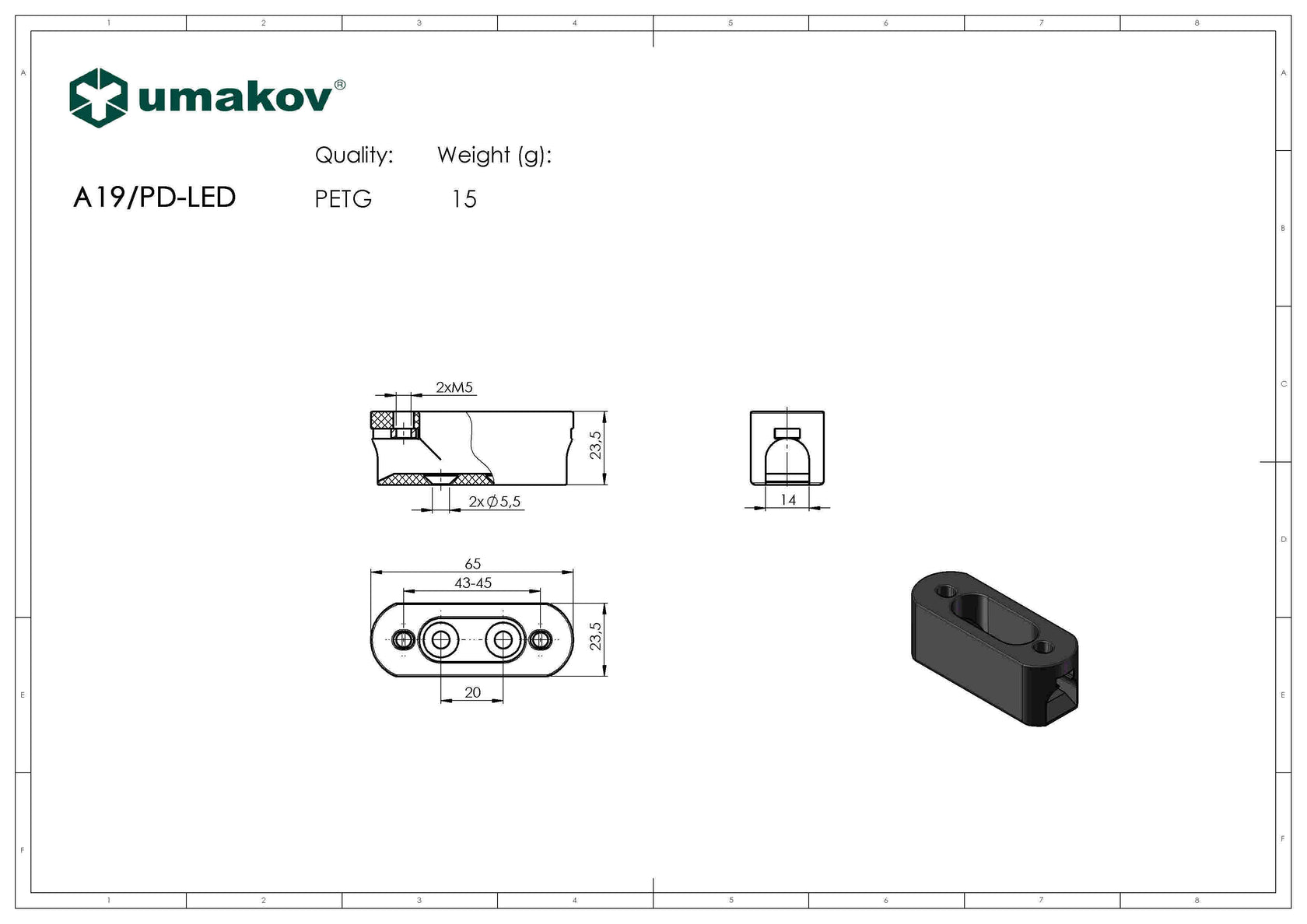Držák pro LED profil