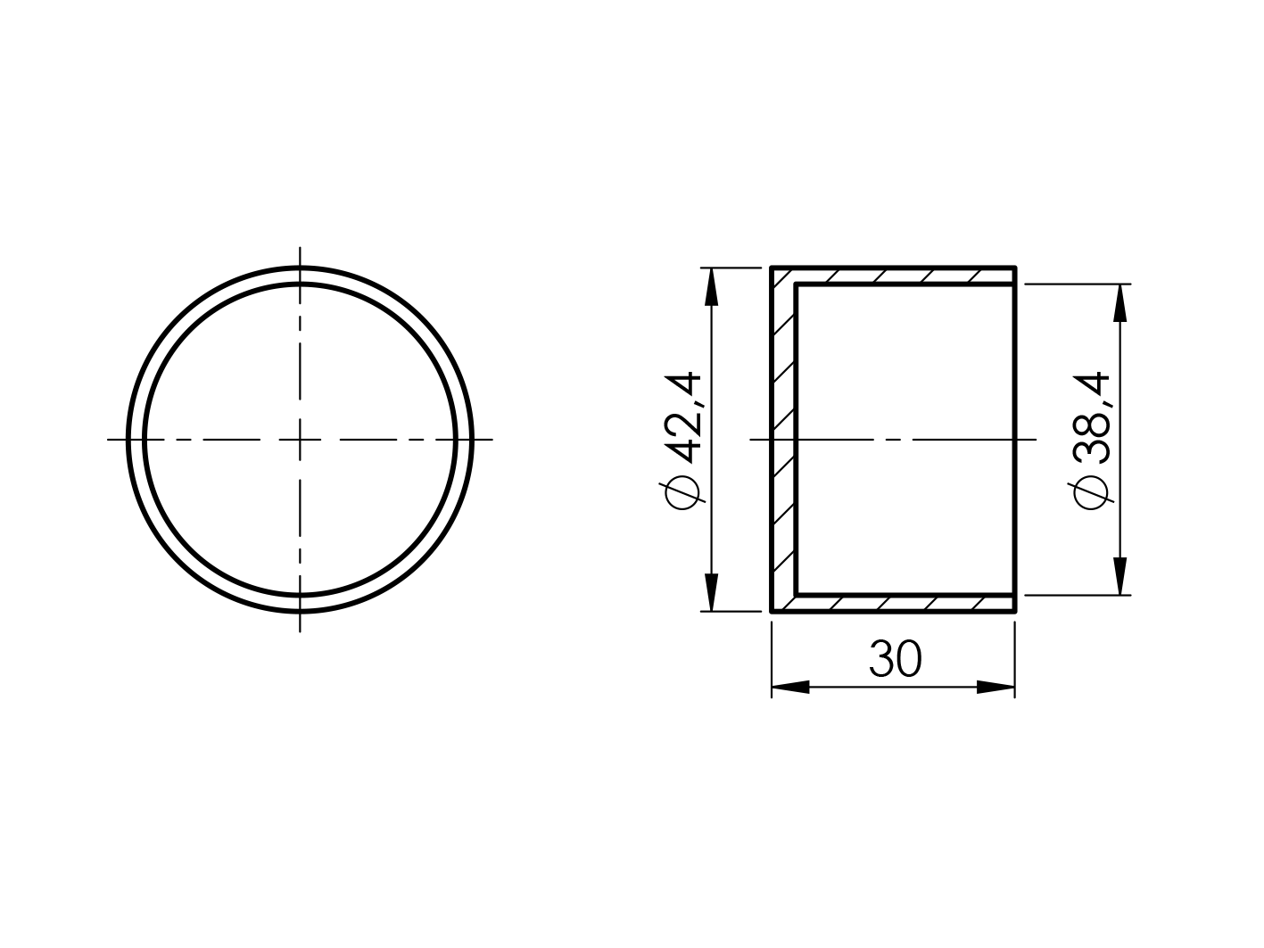 Záslepka madla/dřevo