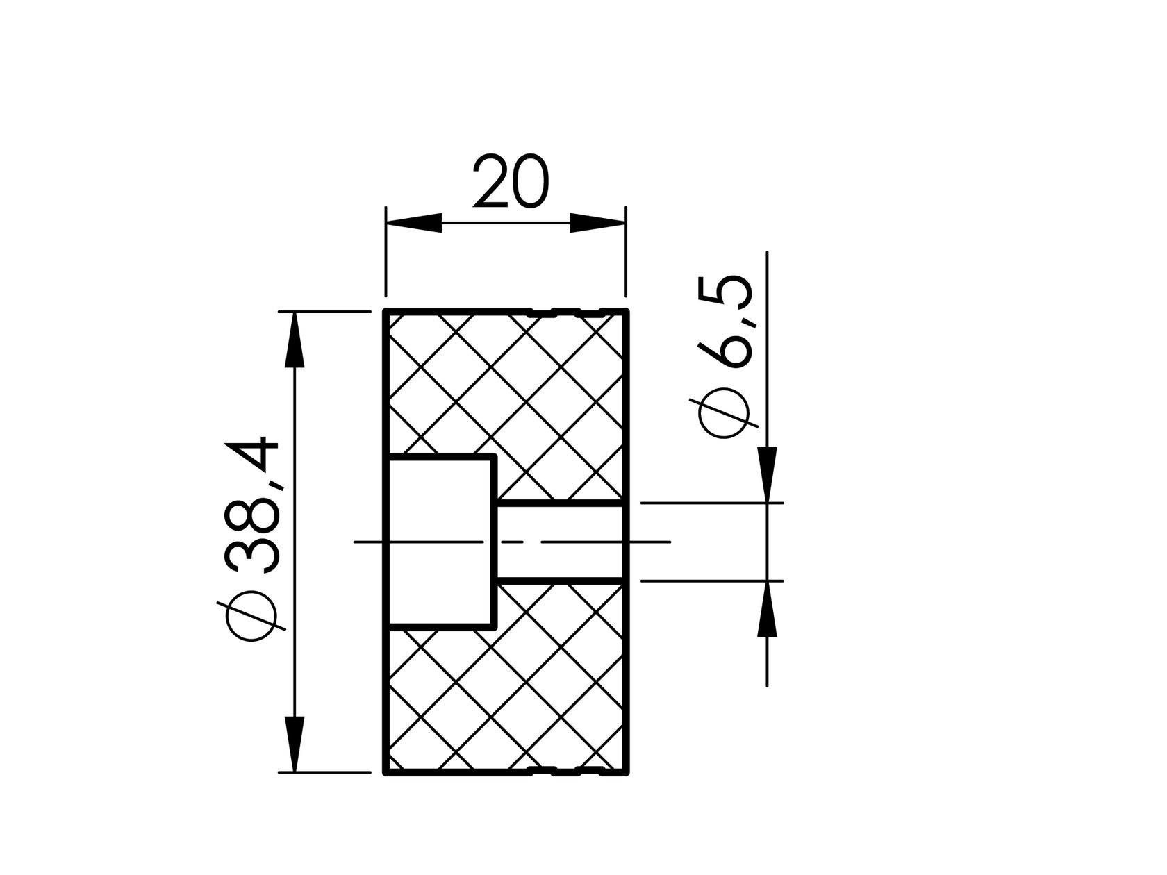 madlo dřevo vložka - záslepka, spojka