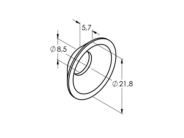Nerezová podložka - kuželová