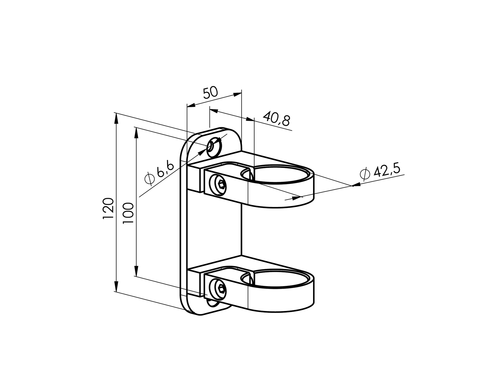 Kotvení boční obdélníkové
