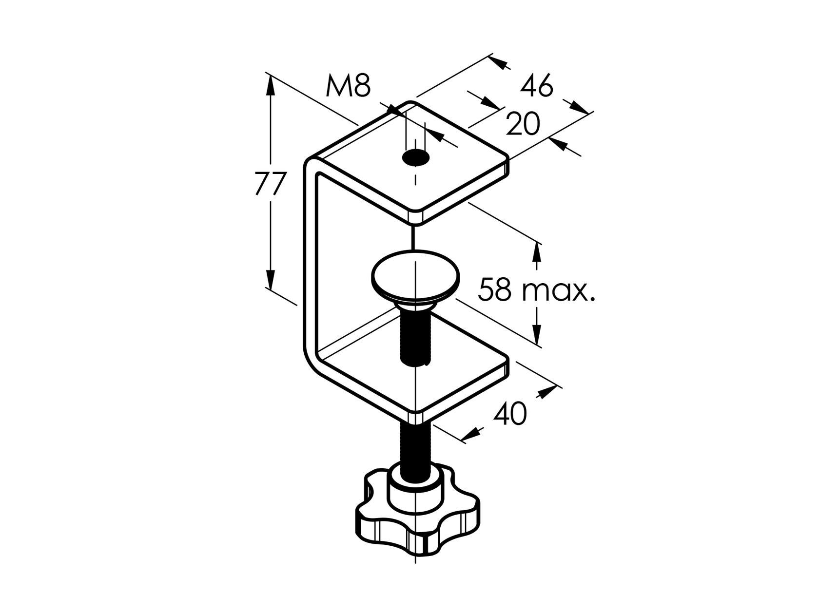 Kotvení boční AISI304