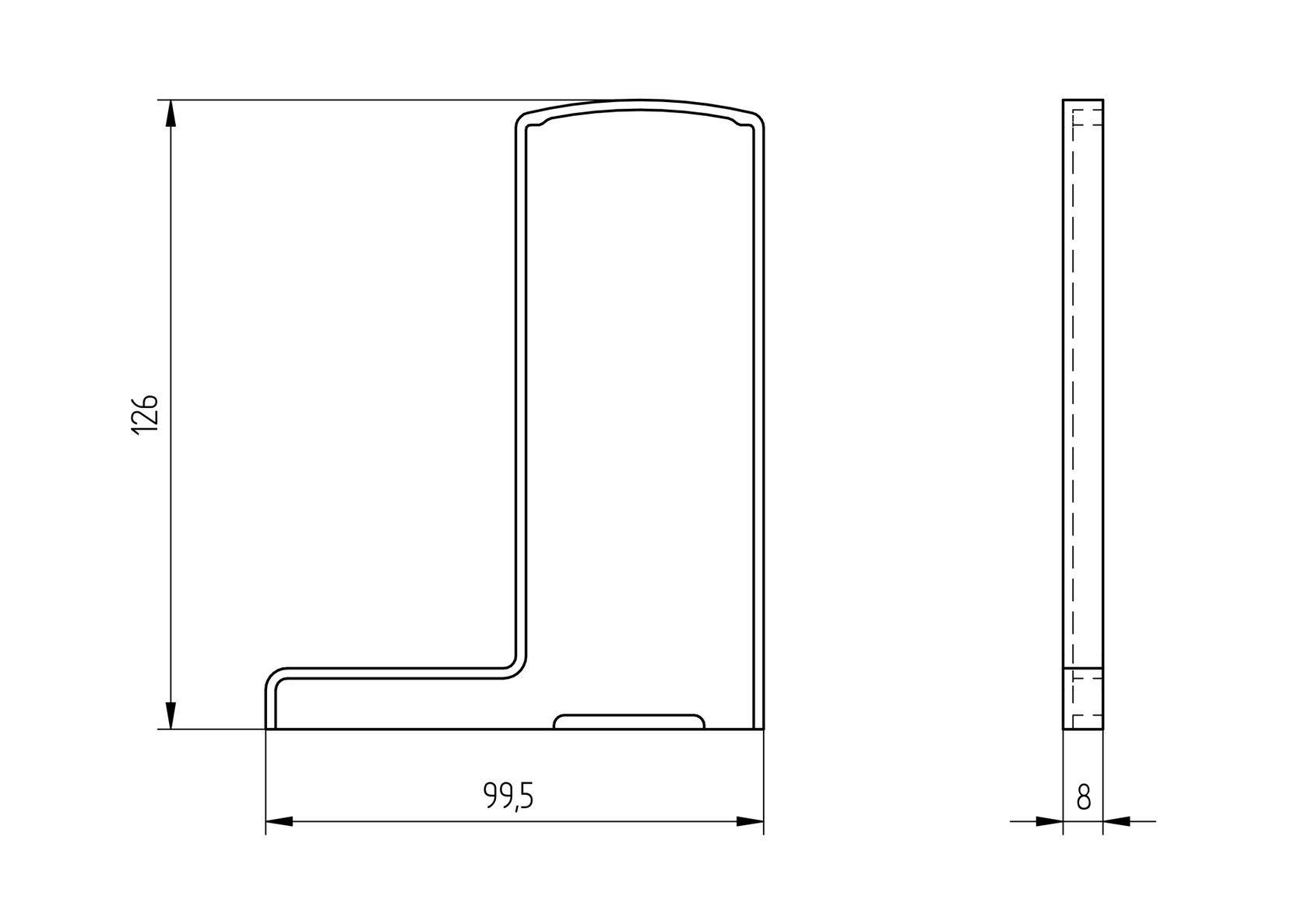 Záslepka pro profil AL/0006-RAL 9005