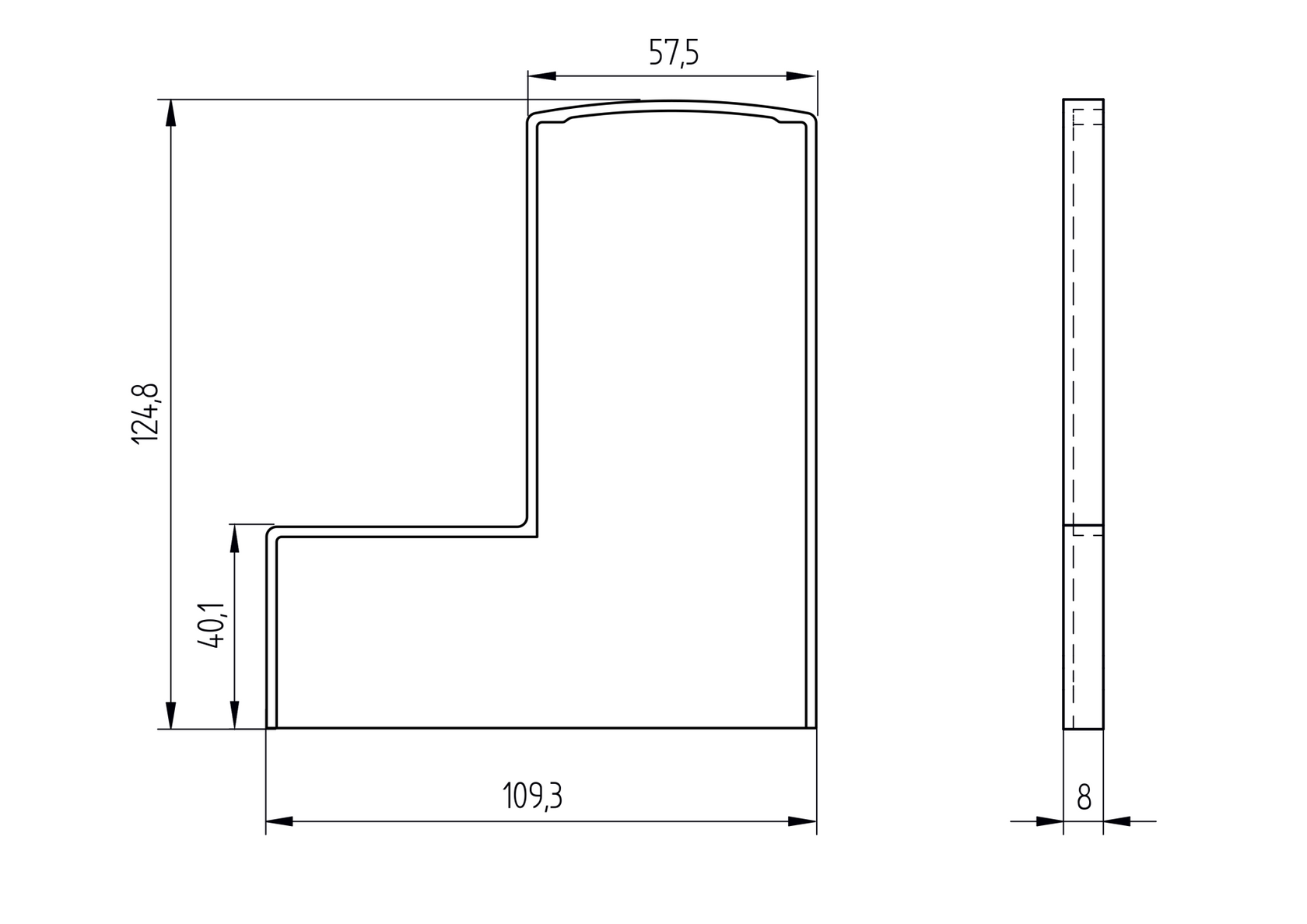 Záslepka pro profil AL/0006-ECO-S-E