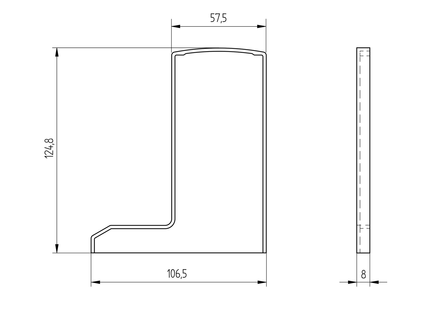 Záslepka pro profil AL/0006-ECO-S-E