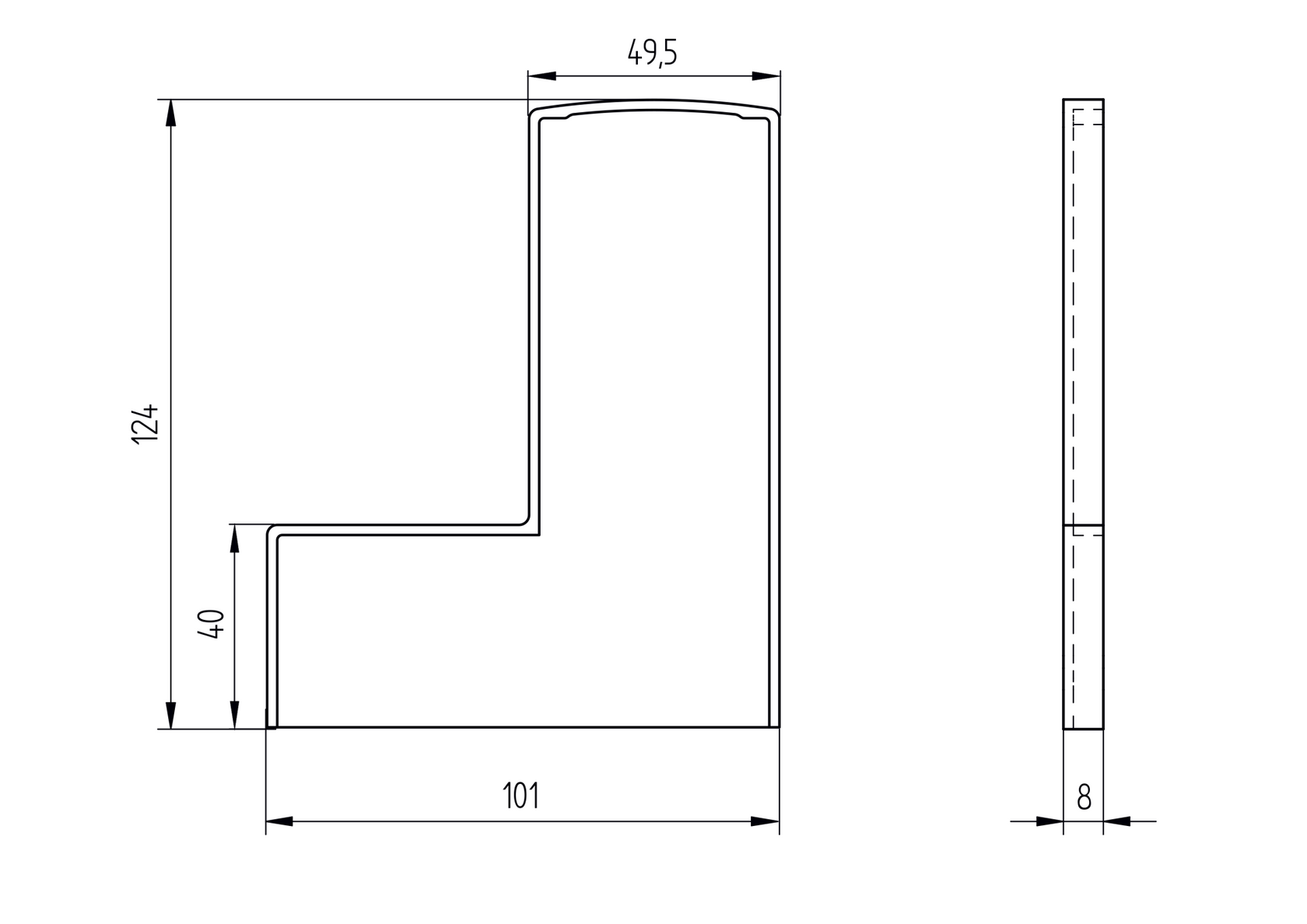 Záslepka pro profil AL/0006-S-E