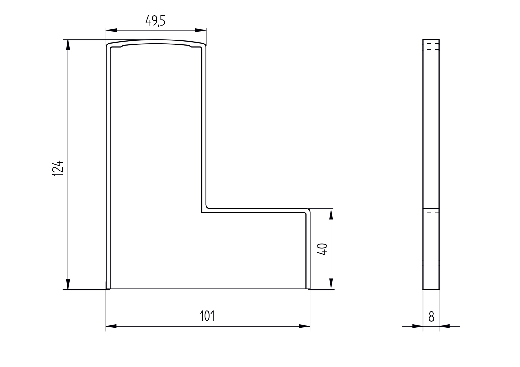 Záslepka pro profil AL/0006-S-E
