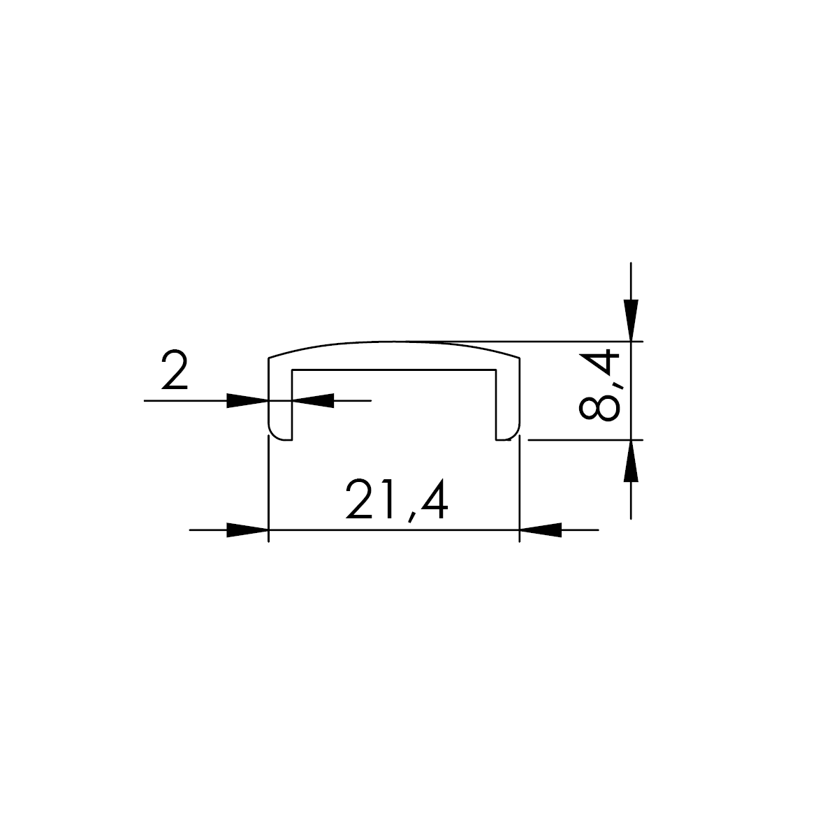 Madlo držák skla AL-elox