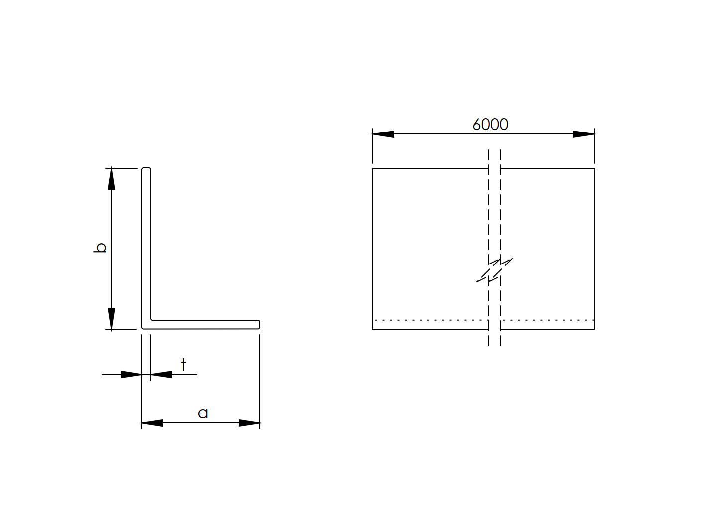 Hliníkový L-profil